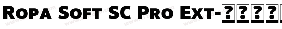 Ropa Soft SC Pro Ext字体转换